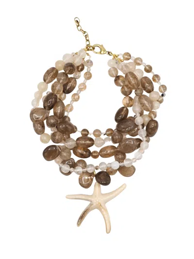 Sita Nevado Women's Starf Necklace - Grey In Gray