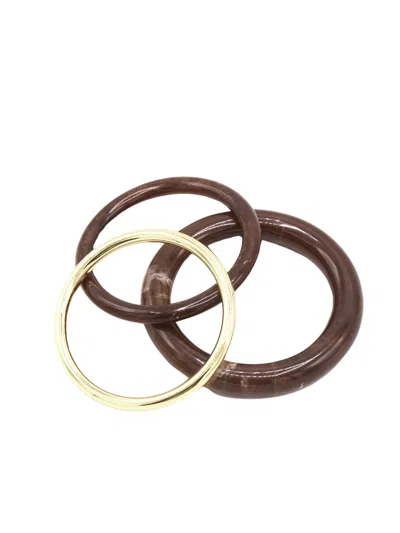 Sita Nevado Women's Three Discs Bracelets - Brown