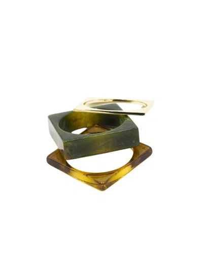 Sita Nevado Women's Three Squares Bracelets - Green