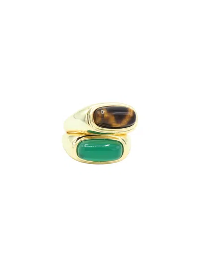 Sita Nevado Women's Vespas Rings - Green And Brown