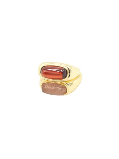 Sita Nevado Women's Vespas Rings - Red And Pink