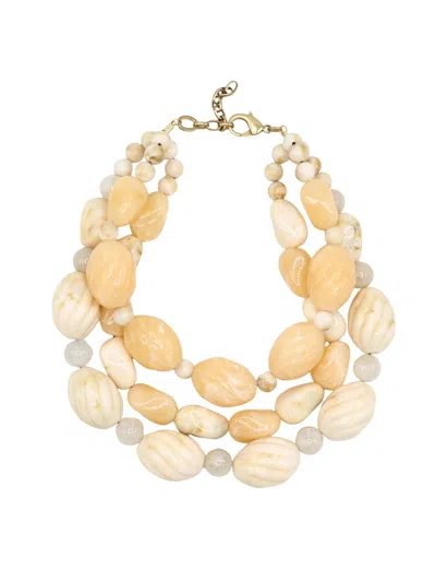 Sita Nevado Women's White Big Sabo Necklace - Ivory