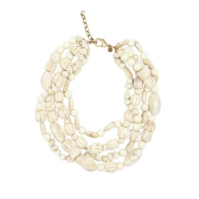 Sita Nevado Women's White Robin Necklace - Ivory