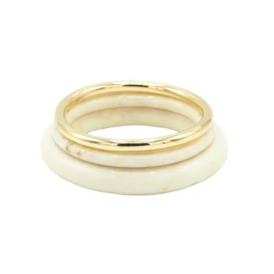 Sita Nevado Women's White Three Discs Bracelets - Ivory