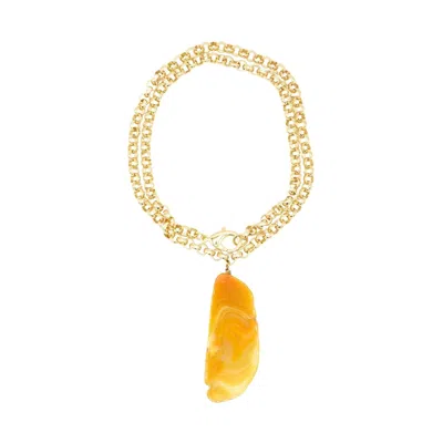 Sita Nevado Women's Yellow / Orange Colmillo Necklace - Yellow