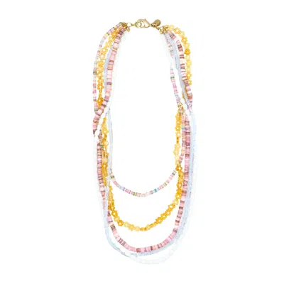 Sita Nevado Women's Yellow / Orange La Platja Necklace - Pink & Yellow