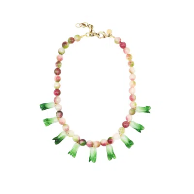 Sita Nevado Women's Yellow / Orange Tulipa Necklace - Light Pink