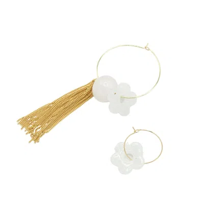 Sita Nevado Women's Yoyo Earrings - White