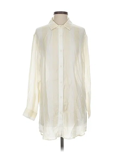 Pre-owned Sitano 3/4 Sleeve Blouse In Ivory