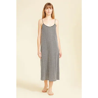 Sitano Figo Crochet Tank Dress In Gray