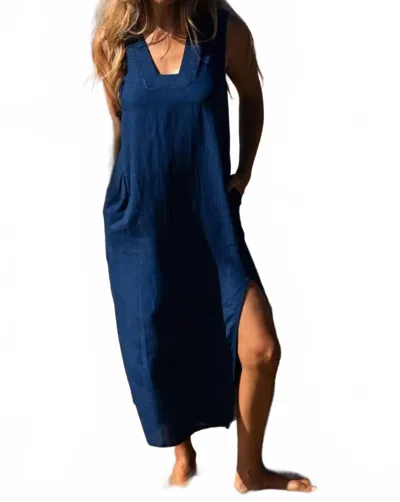 SITANO GROTTA MIDI DRESS IN NAVY