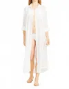 Sitano Women's Po Maxi Shirt Dress In White In White