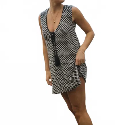Sitano Women's Sorrento Short Dress In Black/cream In Animal Print