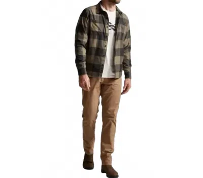 Sitka Ashland Lightweight Flannel Shirt In Oak Fall Plaid In Green