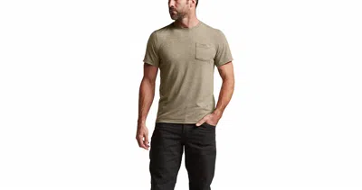 Sitka Essential Ss Crew Tee In Buckskin Heather In Brown
