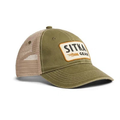 Sitka Heritage Patch Vintage Trucker Hat In Green