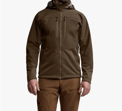 Sitka Jetstream Hooded Wind Resistant Jacket In Mud In Green
