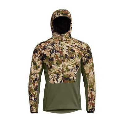 Sitka Men's  Ambient 75 Hoodie 1/2 Zip Pullover In Green