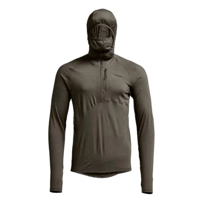 Sitka Men's  Core Merino 120 Long Sleeve Hooded T-shirt In Brown