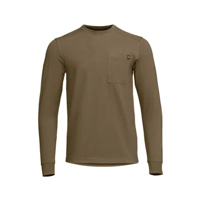 Sitka Men's  Foothills Long Sleeve Crew In Brown