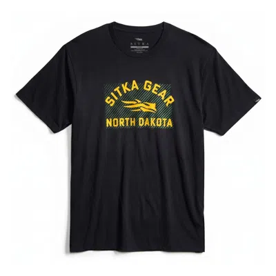 Sitka Men's  North Dakota State Tee In Black