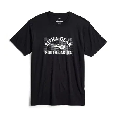 Sitka Men's  South Dakota State Tee In Black