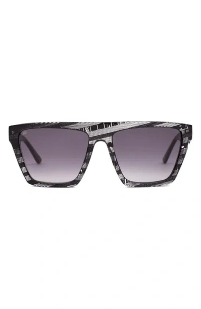 Sito Shades Bender 57mm Gradient Standard Square Sunglasses In Black