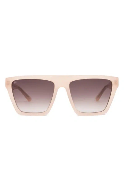 Sito Shades Bender 57mm Gradient Standard Square Sunglasses In White