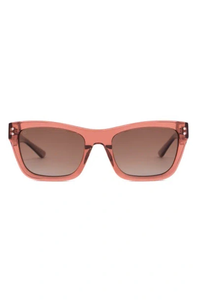 Sito Shades Break Of Dawn 54mm Gradient Rectangle Sunglasses In Red