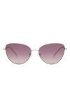 Sito Shades Candi Gradient Polar 59mm Oval Sunglasses In Silver/ Dew/ Quartz Grad Polar