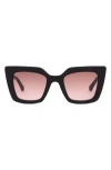 Sito Shades Cult Vision 51mm Standard Square Gradient Sunglasses In Black