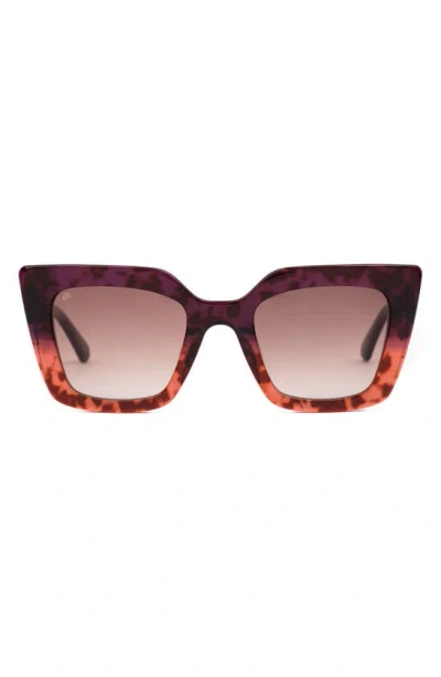 Sito Shades Cult Vision 51mm Standard Square Gradient Sunglasses In Rosewood Tort/ Rosewood Grad