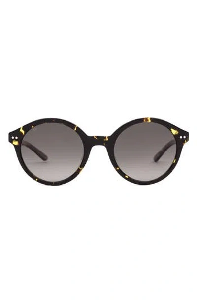 Sito Shades Dixon Polar 52mm Round Sunglasses In Black