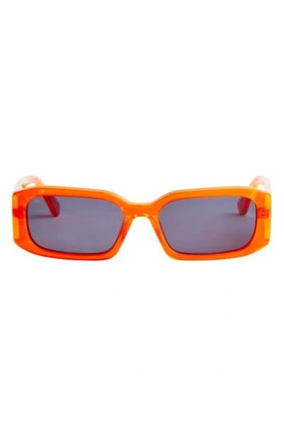 Sito Shades Electric Vision Polar 56mm Rectangle Sunglasses In Orange