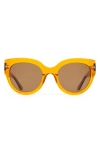 Sito Shades Good Life Polar 54mm Round Sunglasses In Amber/ Brown Polar