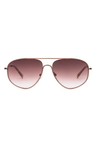 Sito Shades Lo Pan 58mm Gradient Standard Aviator Sunglasses In Sirocco/ Sirocco/ Rosewood