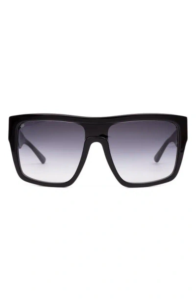 Sito Shades Onyx 132mm Gradient Standard Square Sunglasses In Black Grey / Shadow Gradient