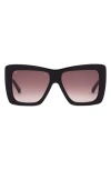 Sito Shades Papillion 56mm Gradient Standard Square Sunglasses In Black/ Amethyst Gradient