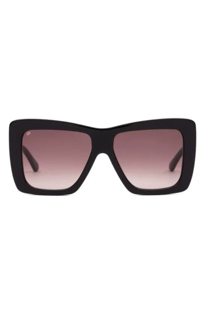 Sito Shades Papillion 56mm Gradient Standard Square Sunglasses In Black