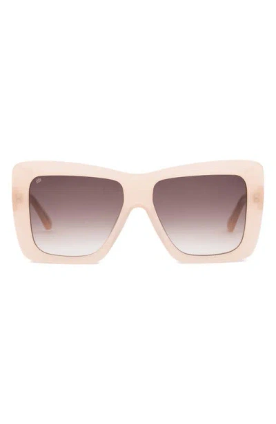 Sito Shades Papillion 56mm Gradient Standard Square Sunglasses In Vanilla/ Minky Gradient