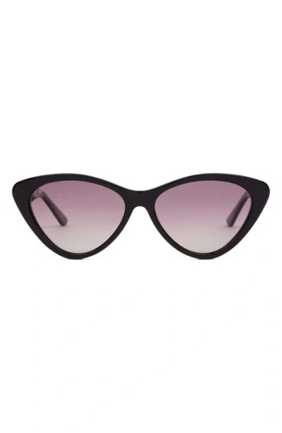 Sito Shades Seduction Polar 57mm Cat Eye Sunglasses In Black