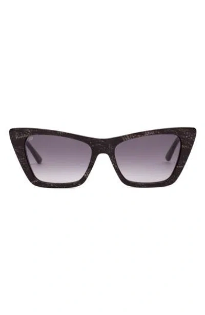 Sito Shades Wonderland 54mm Gradient Standard Cat Eye Sunglasses In Black
