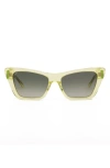 Sito Shades Wonderland 54mm Gradient Standard Cat Eye Sunglasses In Limeade/ Dusk Gradient
