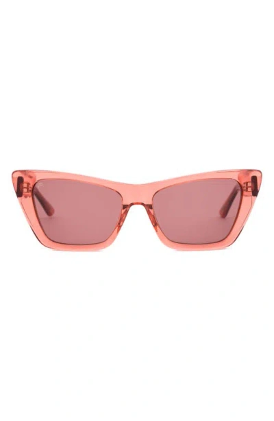 Sito Shades Wonderland 54mm Gradient Standard Cat Eye Sunglasses In Watermelon/ Rosewood