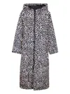 Sittingsuits "snow Leopard" Sittingsuit Original Print Raincoat In Brown