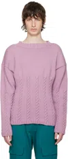 Situationist Purple Crewneck Sweater In Purple