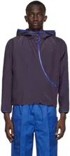 Situationist Purple Taffeta Wrap Jacket In Purple