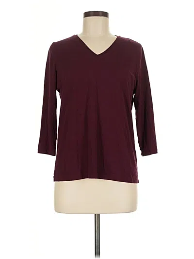 Pre-owned Sivana 3/4 Sleeve T-shirt In Burgundy