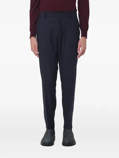 Siviglia Elasticated-waistband Tailored Trousers In Blue
