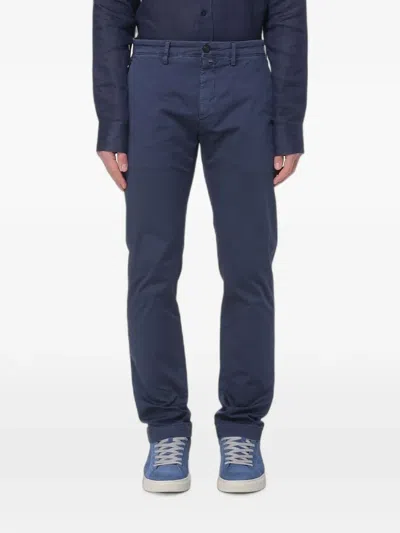 Siviglia Logo-patch Chino Trousers In Blue